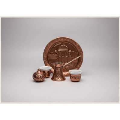  Džezva za kavo - bakreni komplet (džezva, sladkorna posodica, 2