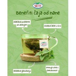 Meta čaj Seti sestavine 100% poprova meta