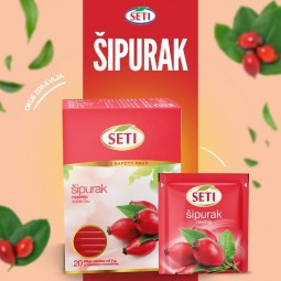 Šipek čaj Seti 20 filter vrečk plodovi šipka hibiskus sadni čaj pakiranje