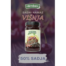 Sadni namaz višnja Himber 380g kozarec višnjev namaz pakiranje