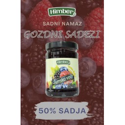 Sadni namaz gozdni sadeži Himber 380g robida malina borovnica kozarec